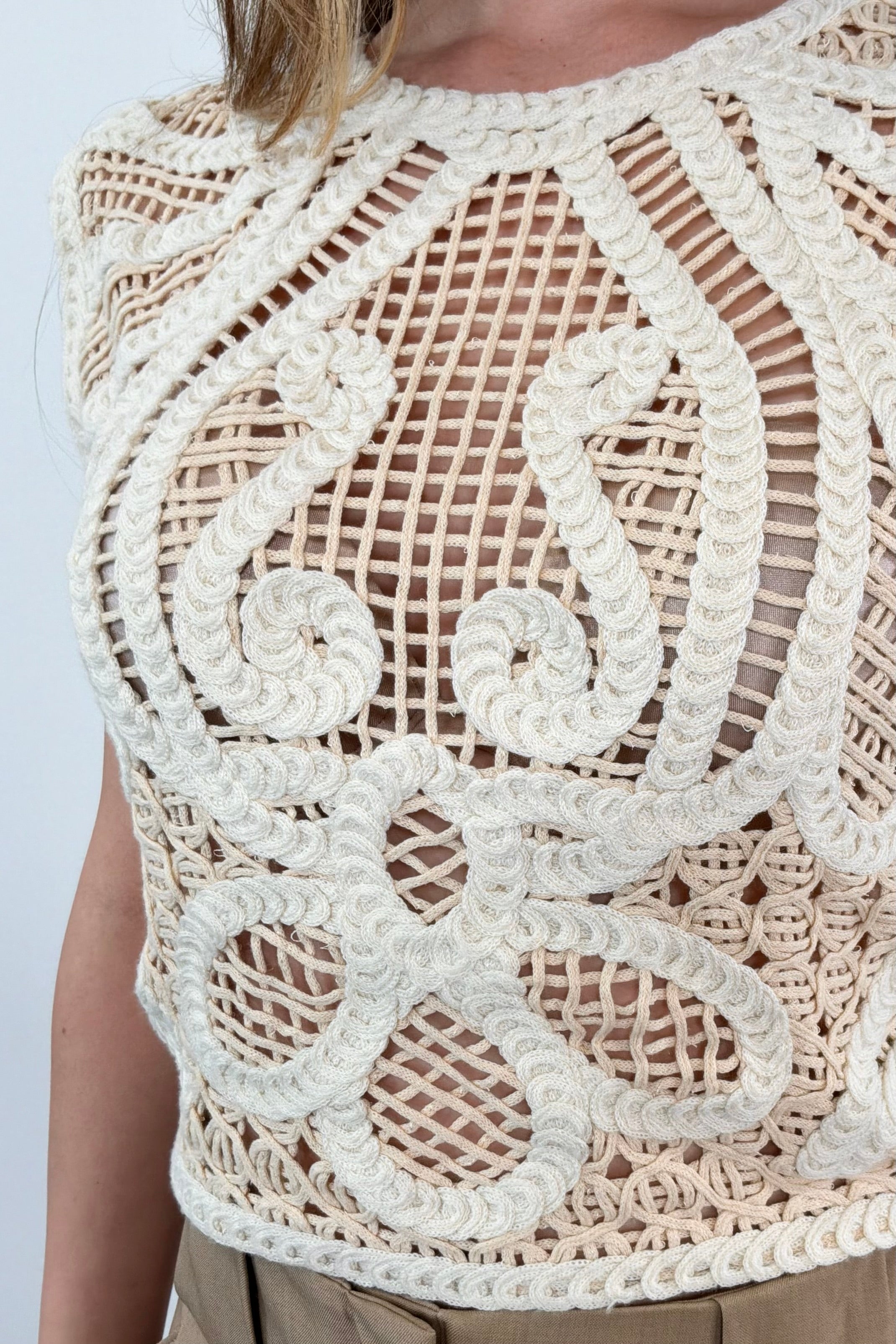 Suncoo Polonia Crochet Top