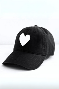 Kerri Rosenthal Heart Patch Cap in Black/White