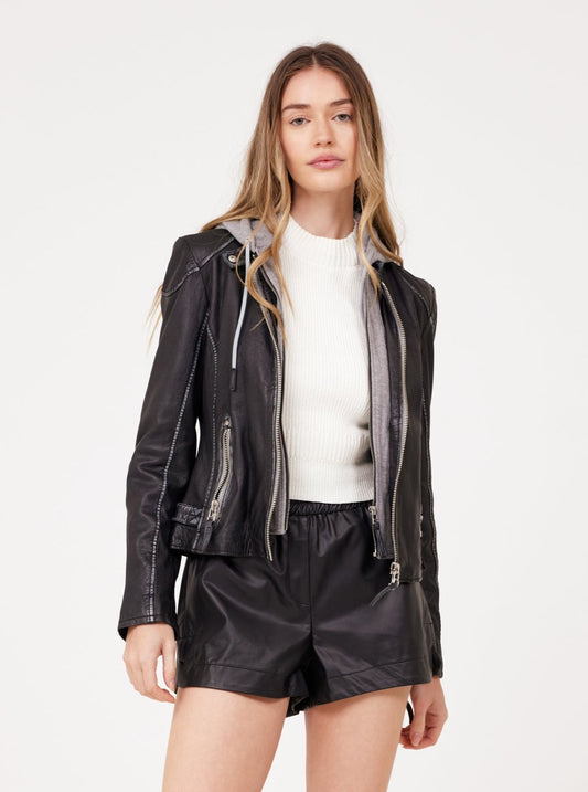 Mauritius Finja Leather Jacket in Black