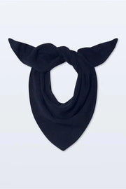 Navy blue bandana with knot on a light gray background
