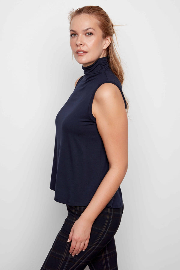 I Love Tyler Madison Kali Sleeveless Turtleneck in Navy