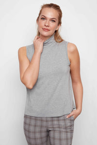 I Love Tyler Madison Kali Sleeveless Turtleneck in Grey