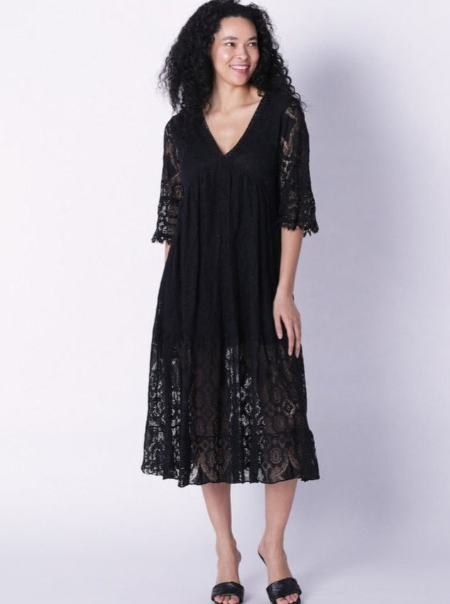 Astrid Almost Famous Maxi Dress in Black