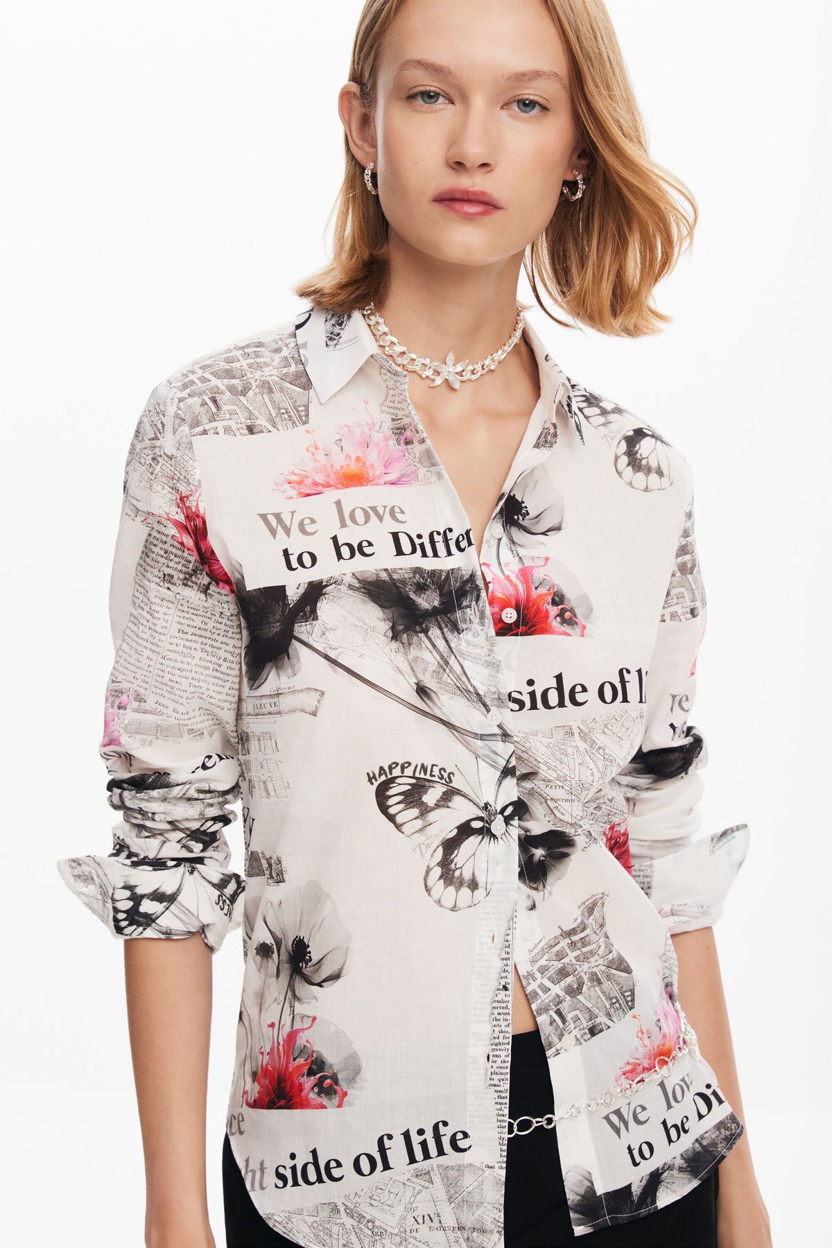 Desigual Print Button Down Shirt