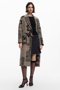 Desigual Printed Long Coat