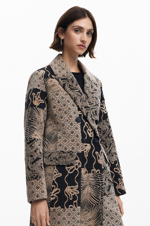 Desigual Printed Long Coat