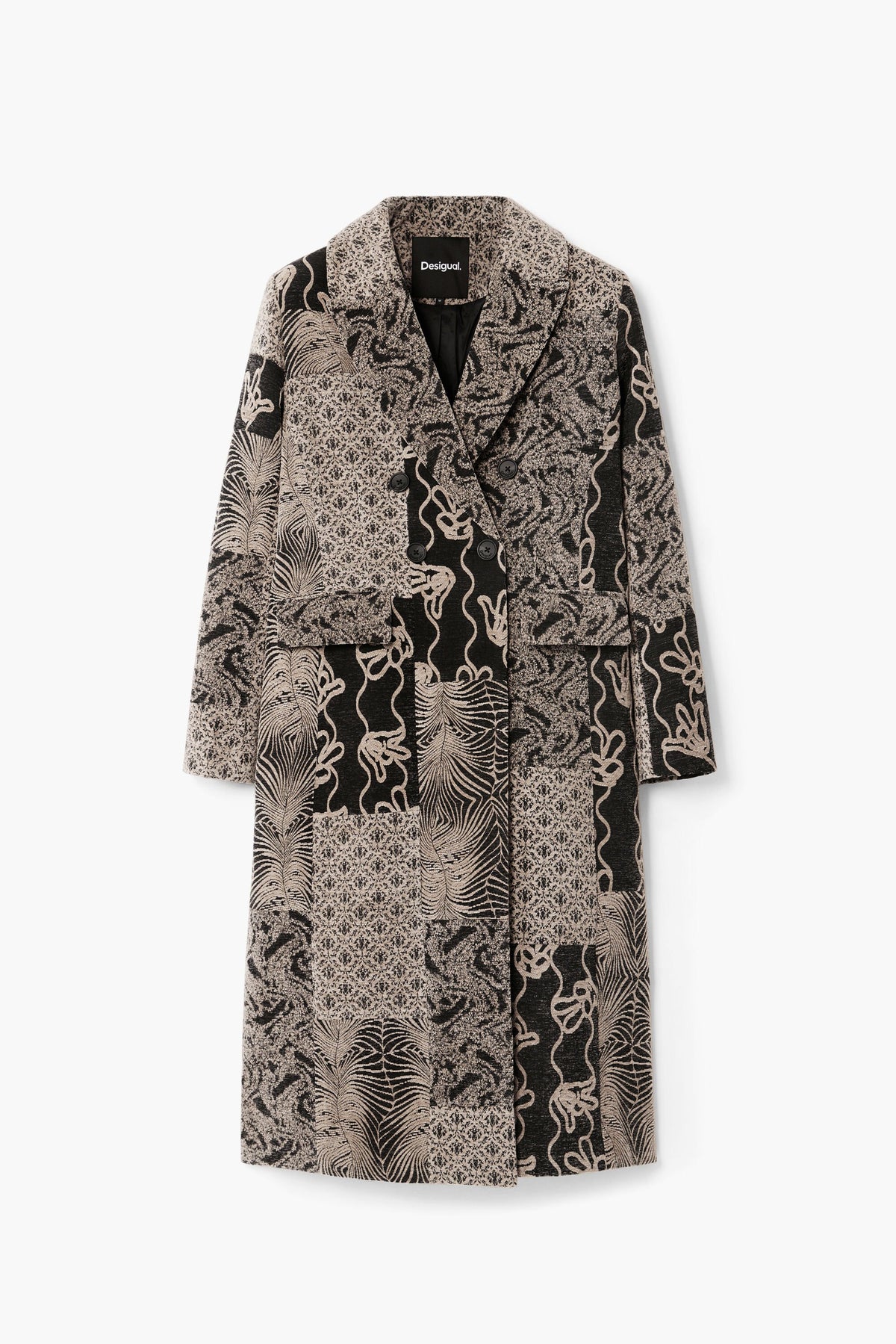 Desigual Printed Long Coat