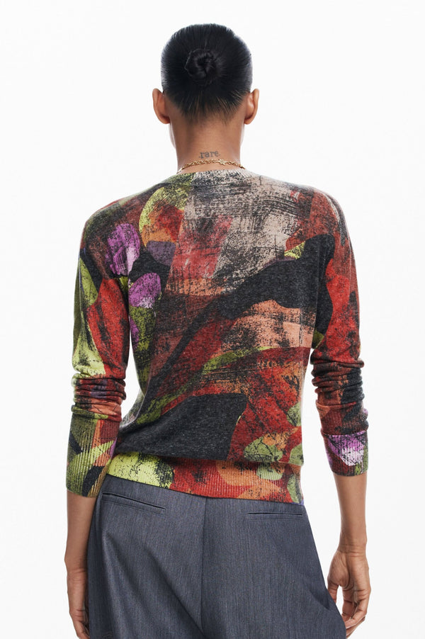 Desigual Abstract Sweater - Size L Available