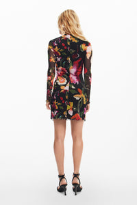 Desigual Floral Ruched Dress - Size M Available