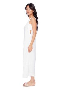 I Love Tyler Madison Charlie Stretch Linen Long Sun Dress in White