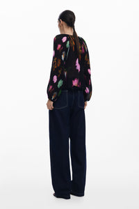 Desigual Momo Floral Print Button-up Blouse