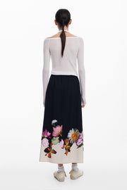 Desigual Lindo Floral Midi Skirt