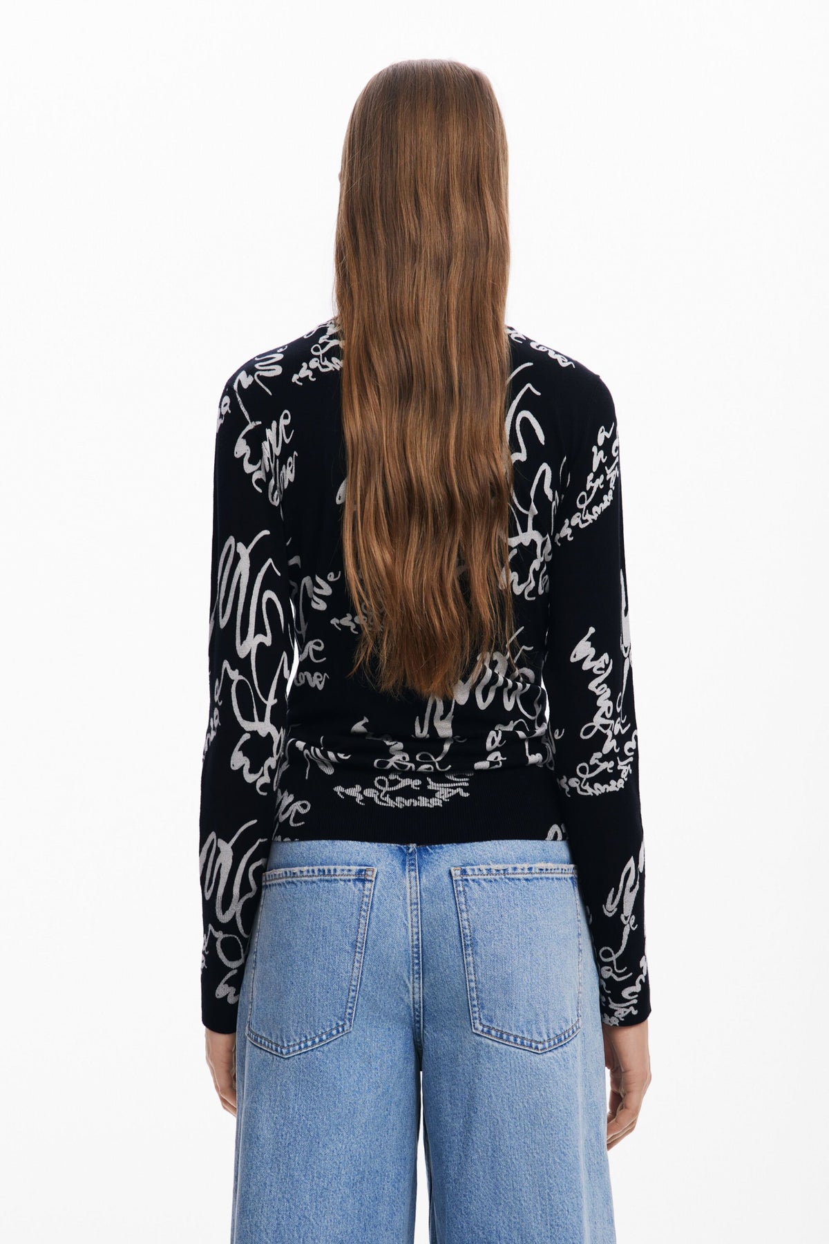 Desigual Love Thin Knit Sweater