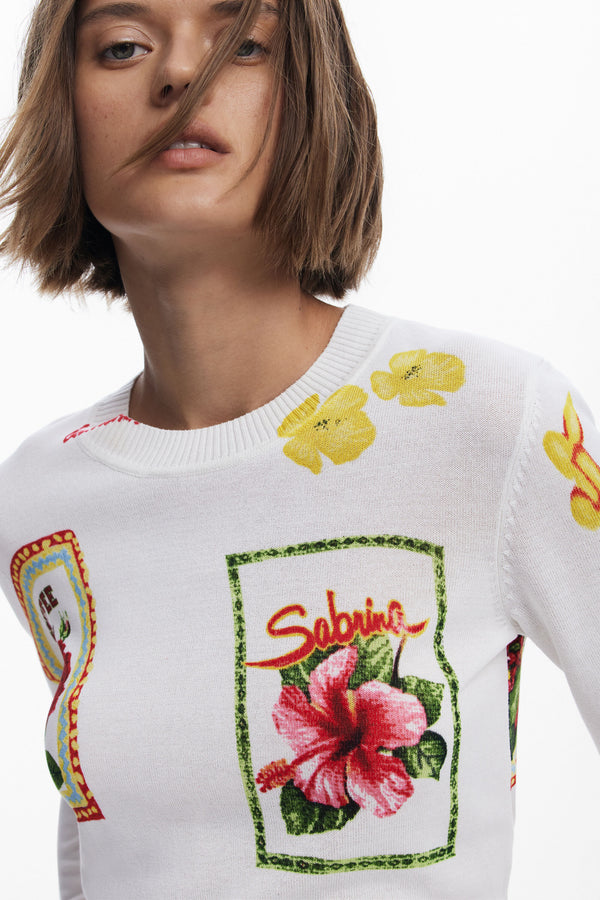 Desigual Tampere Printed Sweater Top