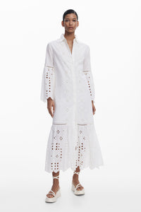 Desigual Orleans Eyelet Button-Up Dress