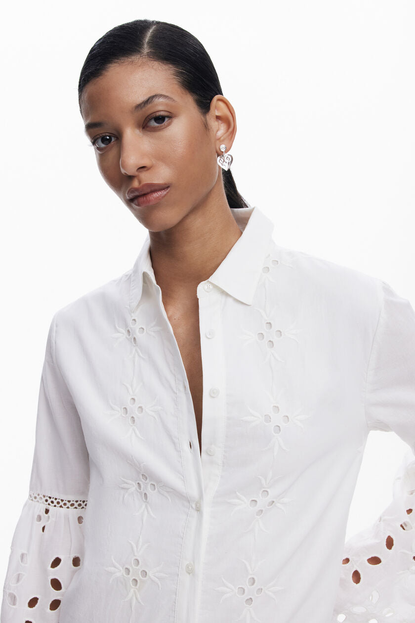 Desigual Orleans Eyelet Button-Up Dress