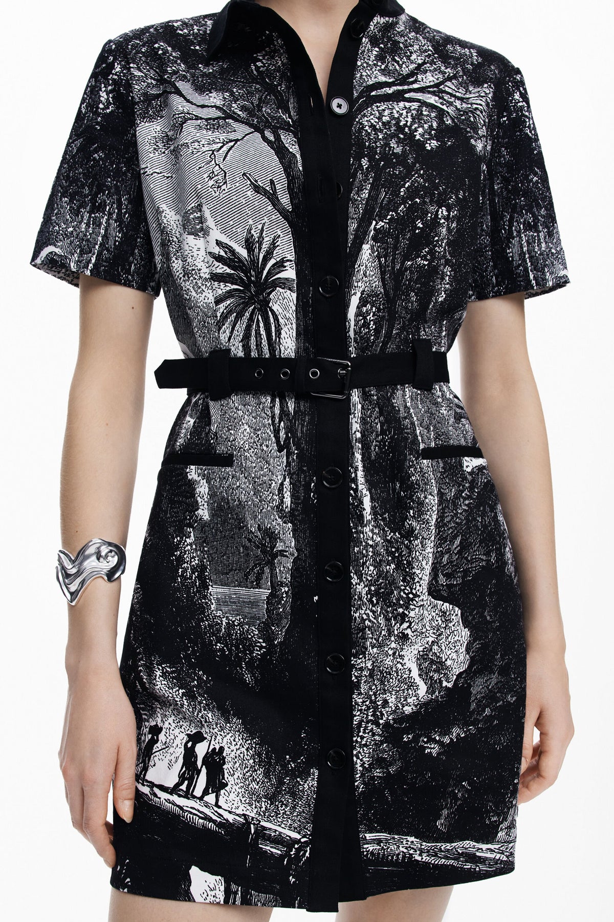 Desigual Lacroix Tropic Lithograph Short Dress