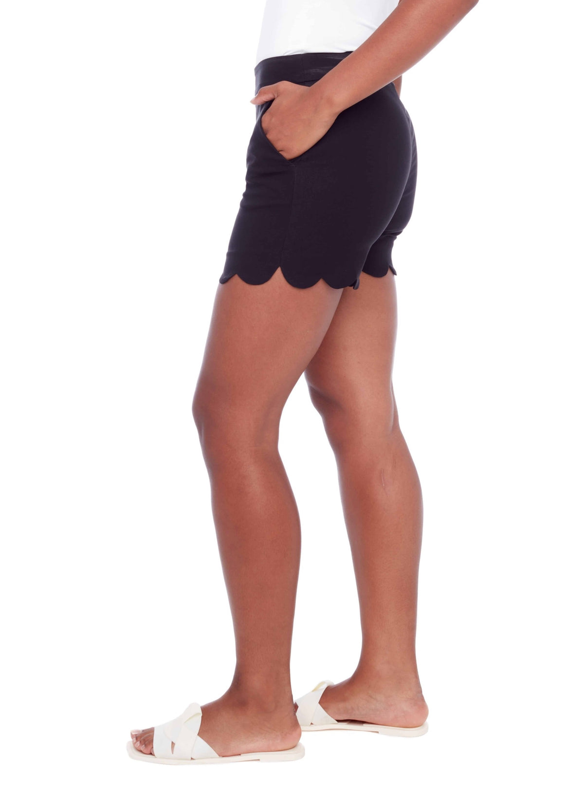 I Love Tyler Madison Taylor Scalloped Shorts in Black - Size XS Available