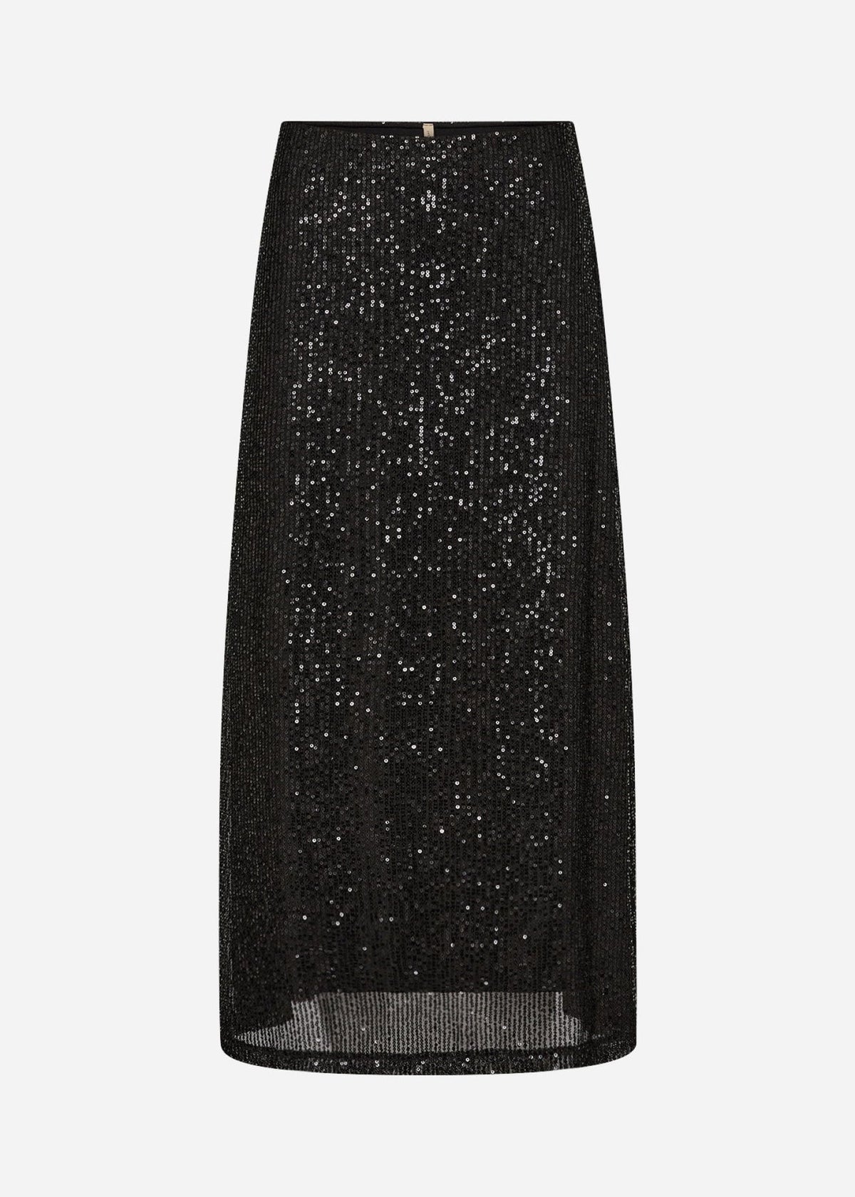 Soya Concept Nanett Sequin A-Line Long Skirt in Black