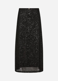 Soya Concept Nanett Sequin A-Line Long Skirt in Black