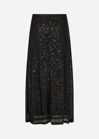 Soya Concept Nanett Sequin A-Line Long Skirt in Black