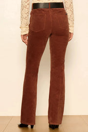 woman wearing brown high waited  pants 