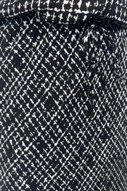 close-up of a printed maxi skirt