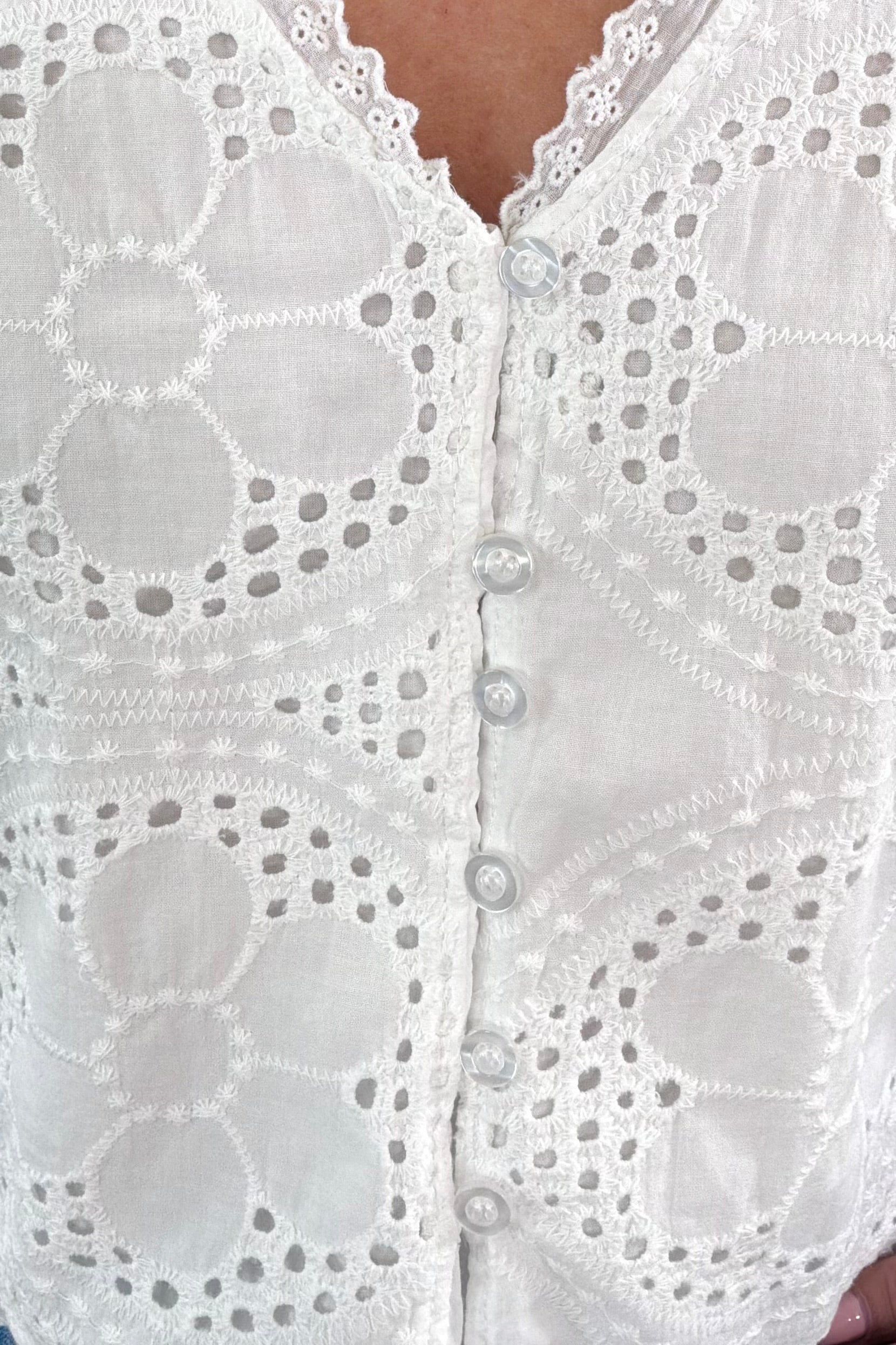 Astrid Ellisse Eyelette Top