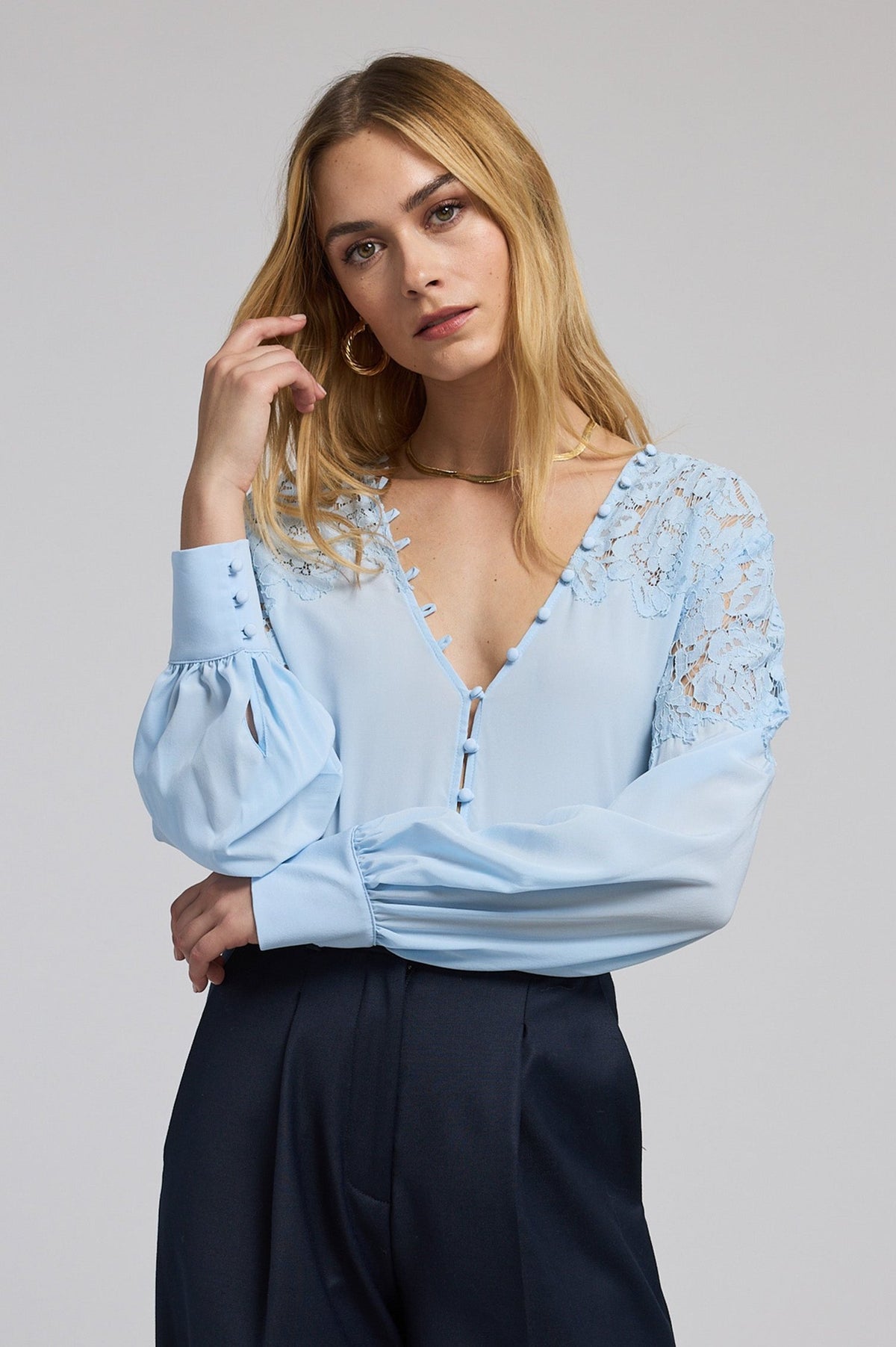 Generation Love Harlea Lace Combo Blouse