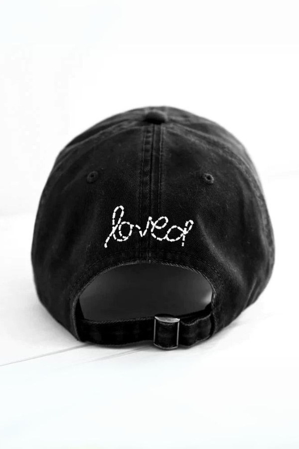 Kerri Rosenthal Heart Patch Cap in Black/White