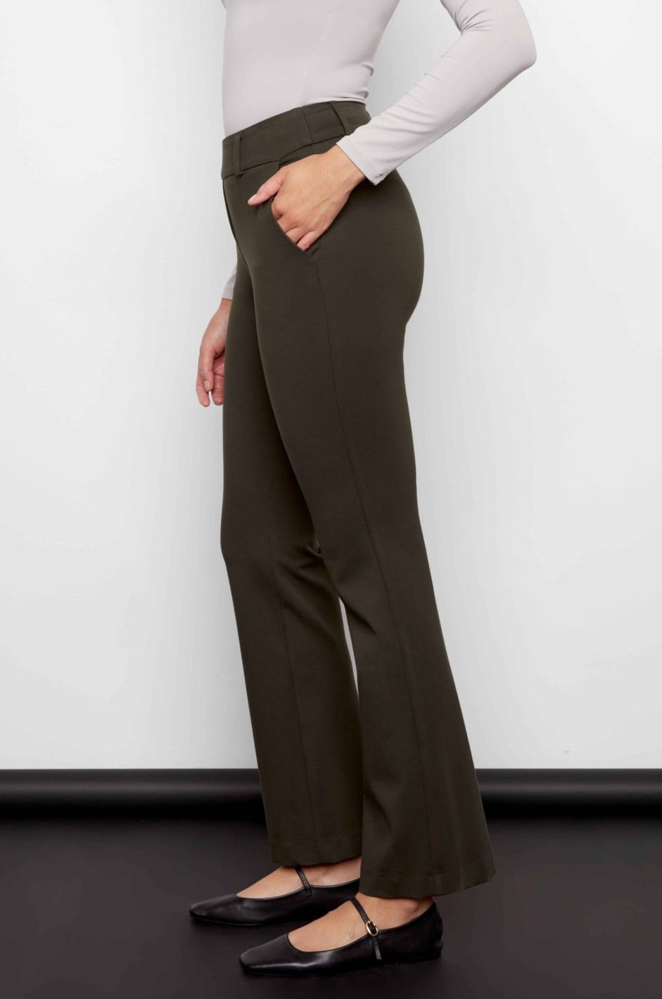 I Love Tyler Madison Axel Boot Leg Pant in Fern