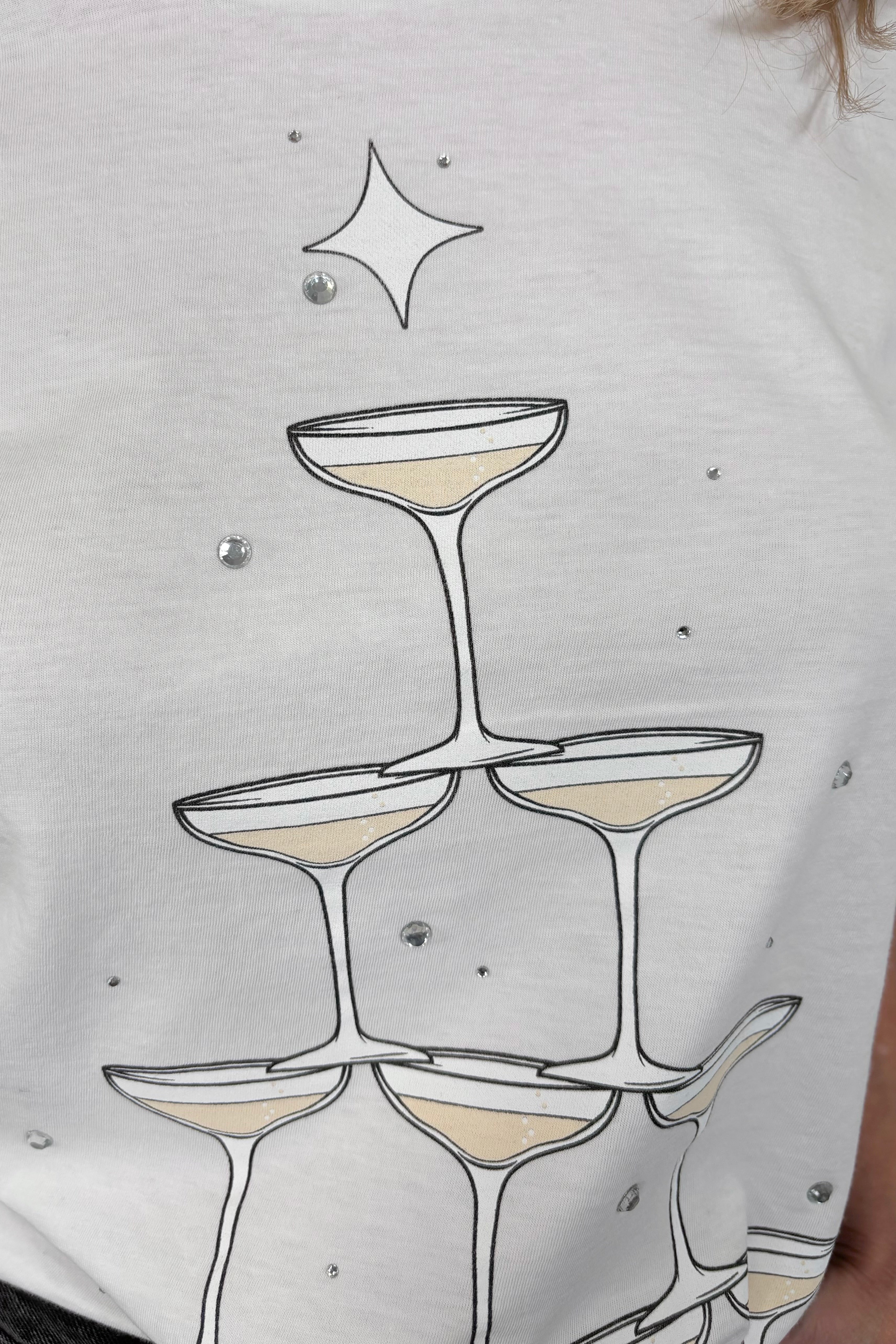 Chrldr Champagne Tower Tee