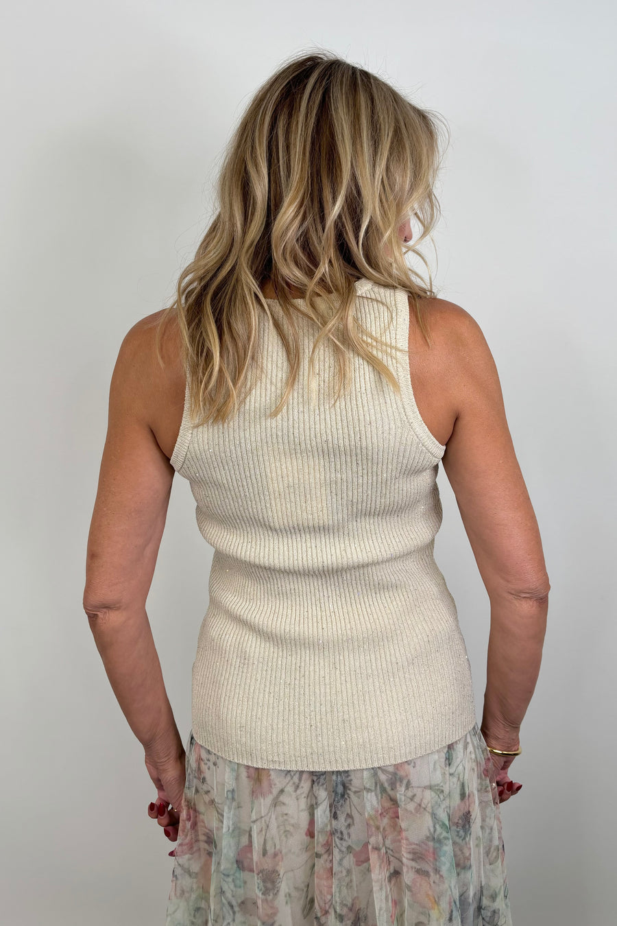 Second Female Ellera Knit Top With Micro Sequins