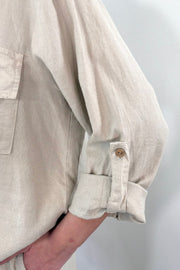 Astrid Beach Boyfriend Shirt in Sand