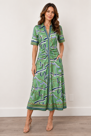 Hale Bob Mireille Ribbons Midi Dress