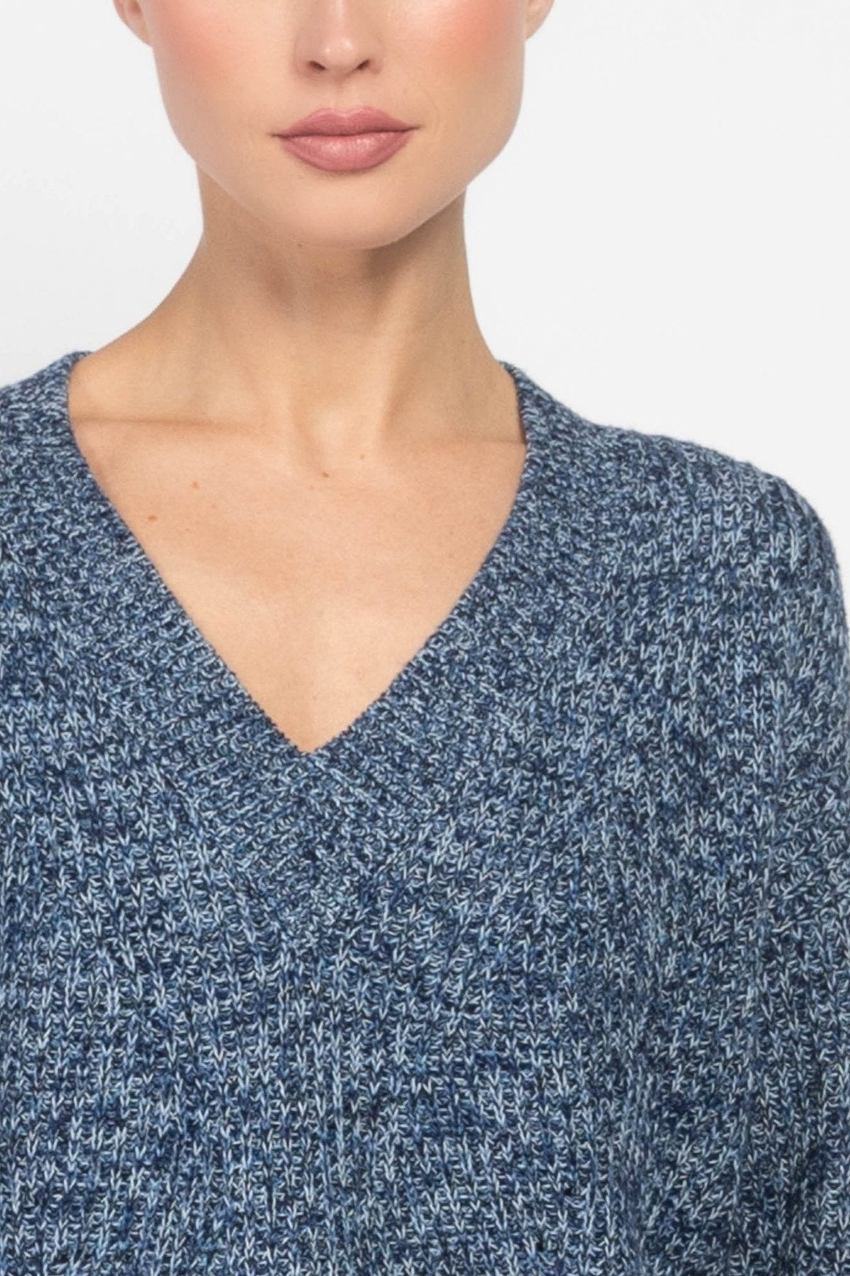 Autumn Cashmere Marled Shaker V-Neck Sweater