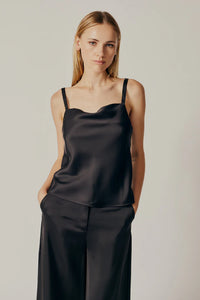 Deluc Satin Classic Cami in Black