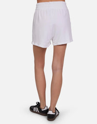 Lauren Moshi Colleen Peace Lip Patch Shorts in White