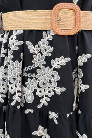 Astrid Perla Embroidered A-Line Dress