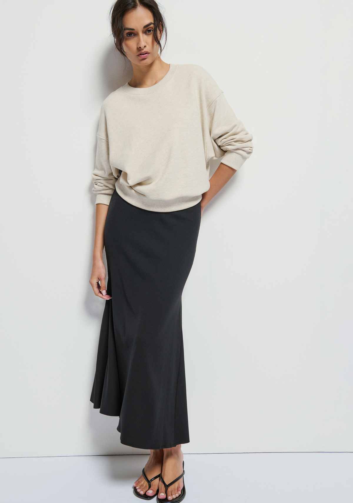 Nation Melani Ribbed Long Skirt