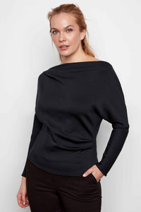 I Love Tyler Madison Demi Butter Top in Black