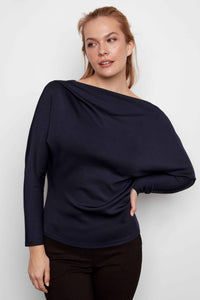 I Love Tyler Madison Demi Butter Top in Navy