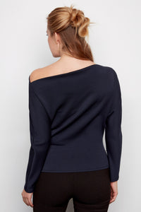 I Love Tyler Madison Demi Butter Top in Navy