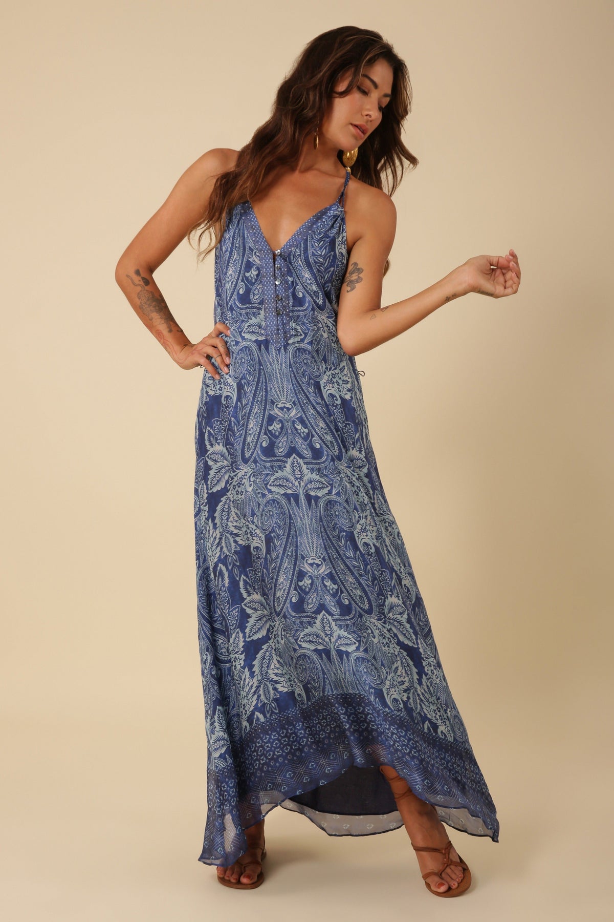 Hale Bob Briella Halter Maxi Dress