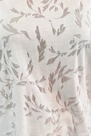 close-up of a white burn out tee