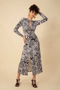 Hale Bob Ari Maxi Dress in Black - Size S Available