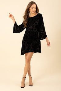 Hale Bob Alora Velvet Burnout Shift Dress