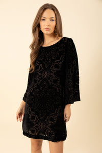 Hale Bob Alora Velvet Burnout Shift Dress