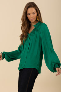 Hale Bob Sarai Tie-Neck Blouse