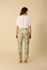 Hale Bob Katie Scarf Printed Silk Blend Pant